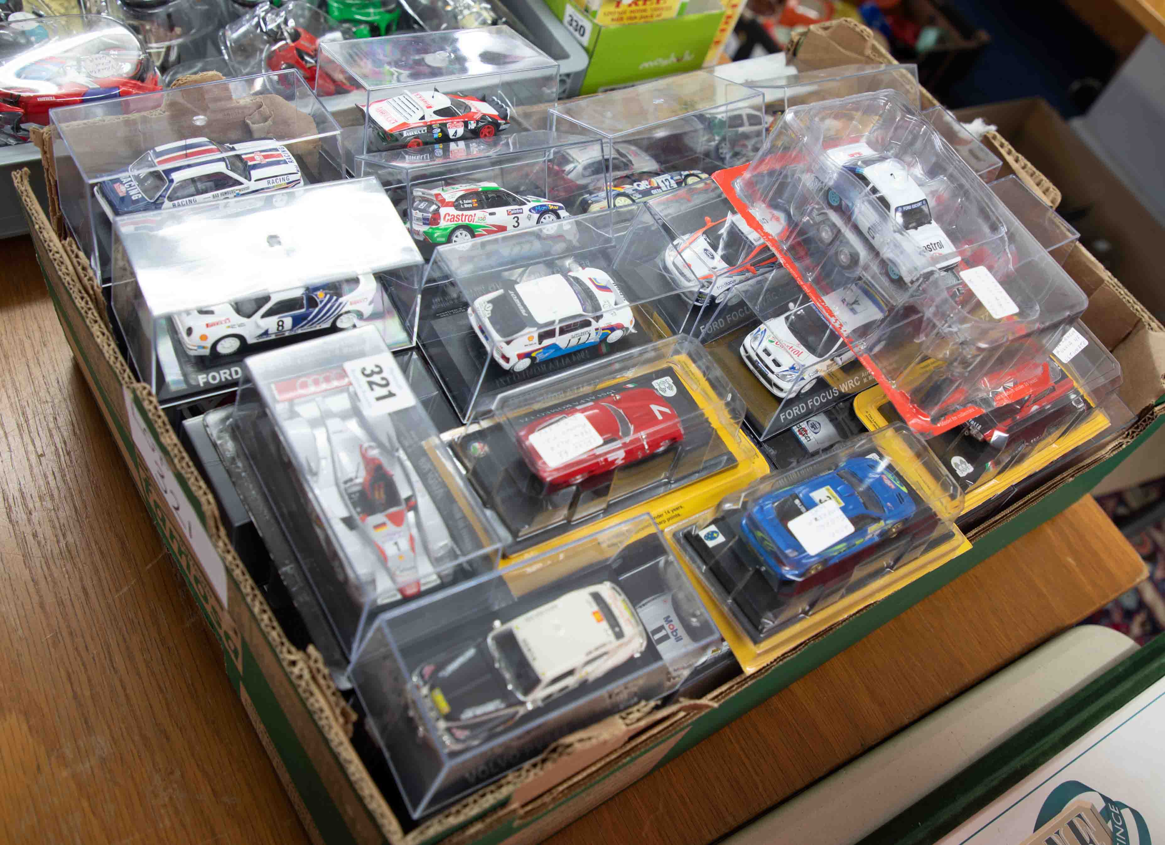 Large collection of motor racing cars including Ford RS200, Lancia Stratos, Toyota Celica Turbo - Image 2 of 2