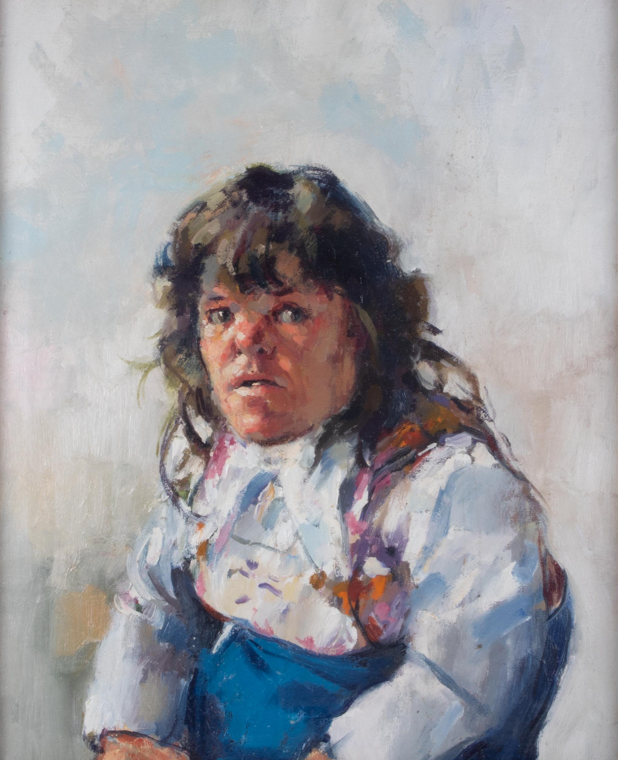 Robert Lenkiewicz (1941-2002), 'Study of Barbara Bridgeman, 1976', oil on canvas, signed twice on - Image 2 of 3