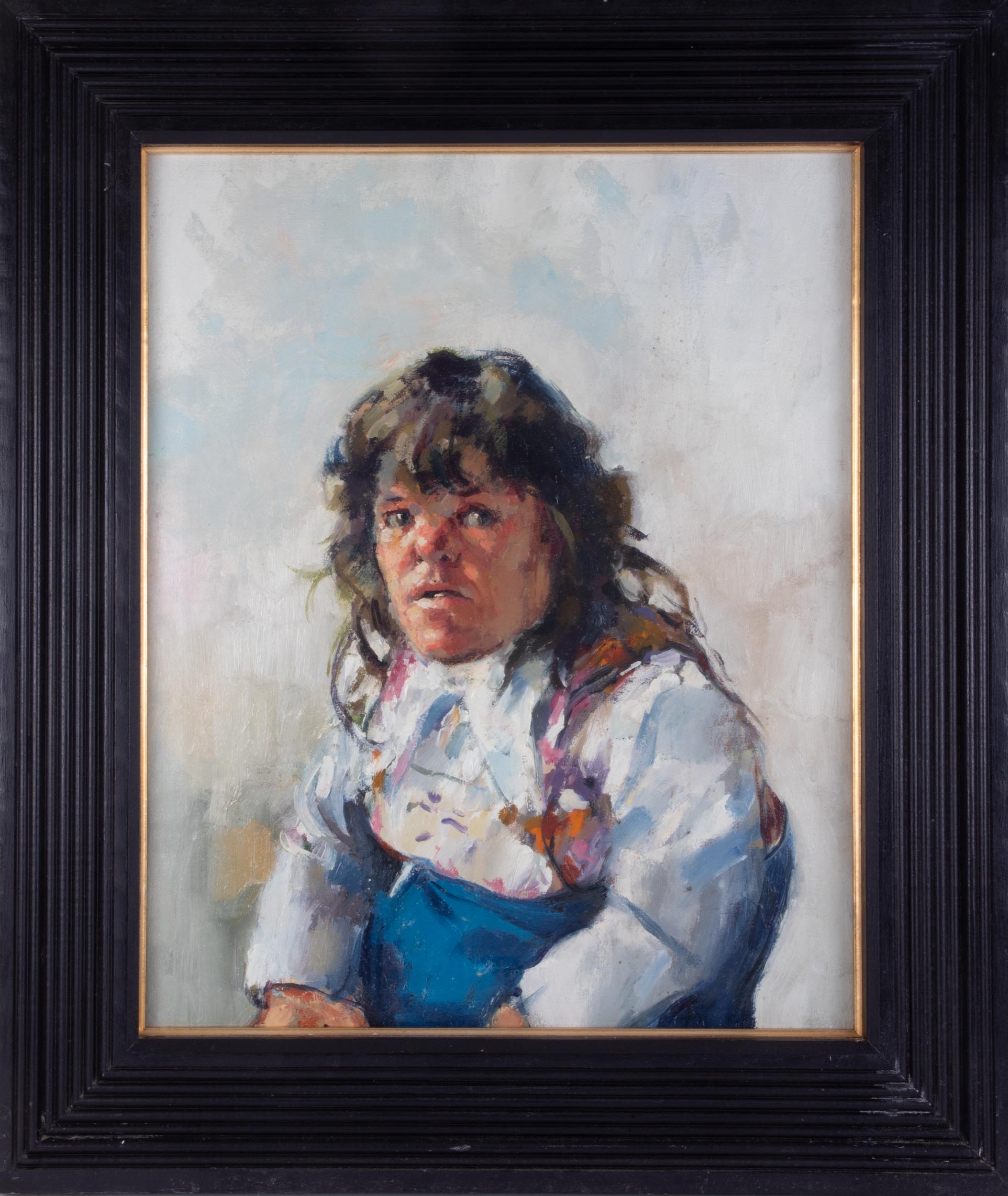 Robert Lenkiewicz (1941-2002), 'Study of Barbara Bridgeman, 1976', oil on canvas, signed twice on