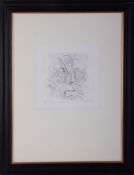 Robert Lenkiewicz (1941-2002), etching, titled Self portrait with tree, signed edition 55 of 75 in