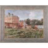 Chris Deakin R.A., 'Puslinch House, Newton Ferrers', signed oil on canvas, 53cm x 73cm, framed.