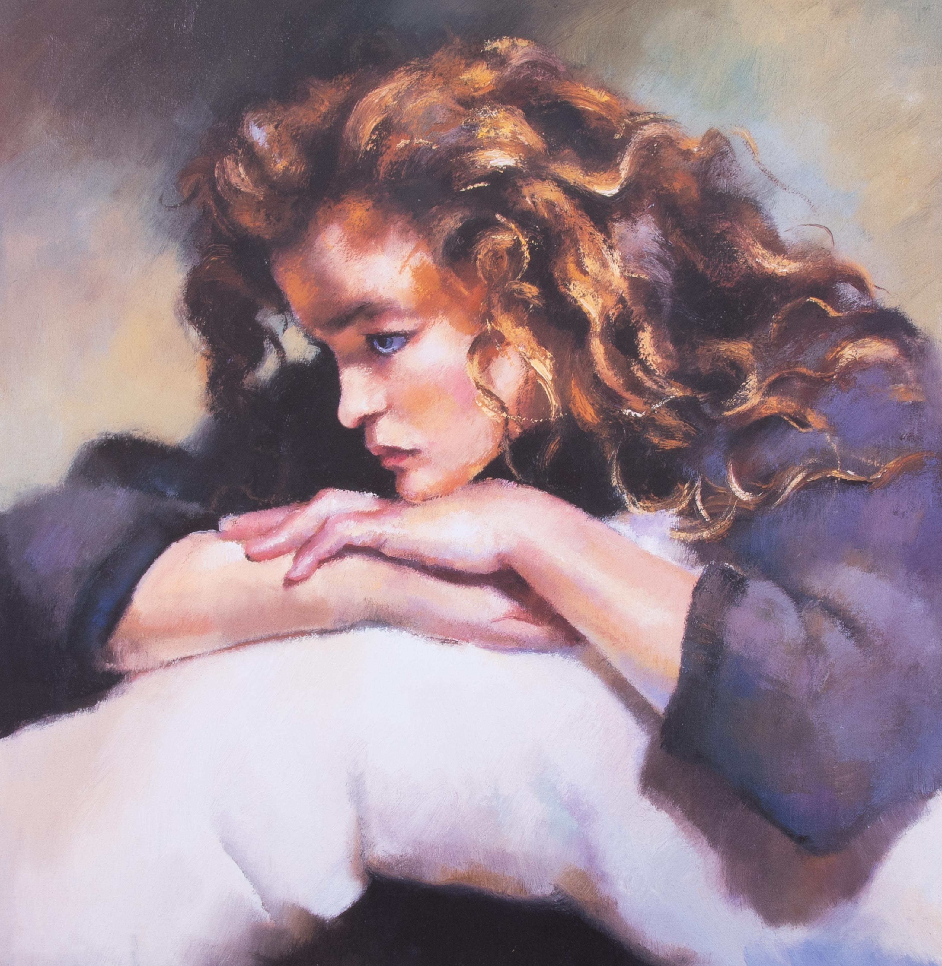 Robert Lenkiewicz (1941-2002), signed edition print, Study of Lisa, 424/750, un-framed. - Image 2 of 2