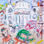 Sean Hayden (contemporary West Cornwall artist), 'St.Pauls Cathedral' oil on canvas,