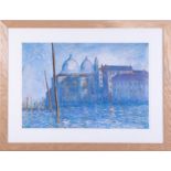 Brian J.Bird (Plymouth artist) mixed media, Venice, 39cm x 59cm, framed and glazed.