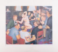 Beryl Cook, Lunchtime Refreshment, signed print, 52cm x 62cm, mounted.