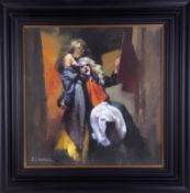 Robert Lenkiewicz (1941-2002), 'The painter with Roxanna, St Antony theme', giclee, with certificate