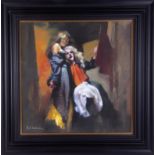 Robert Lenkiewicz (1941-2002), 'The painter with Roxanna, St Antony theme', giclee, with certificate