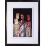 Robert Lenkiewicz (1941-2002) signed edition print 'Anna with Paper Lanterns' Artists