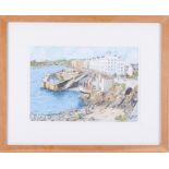 Brian J.Bird (Plymouth artist) watercolour, 'Plymouth Esplanade, The Hoe', signed 2008, 22cm x 32cm,