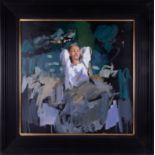 Robert Lenkiewicz (1941-2002), oil on canvas, 'Anna Navas', titled, inscribed by Anna Navas on the