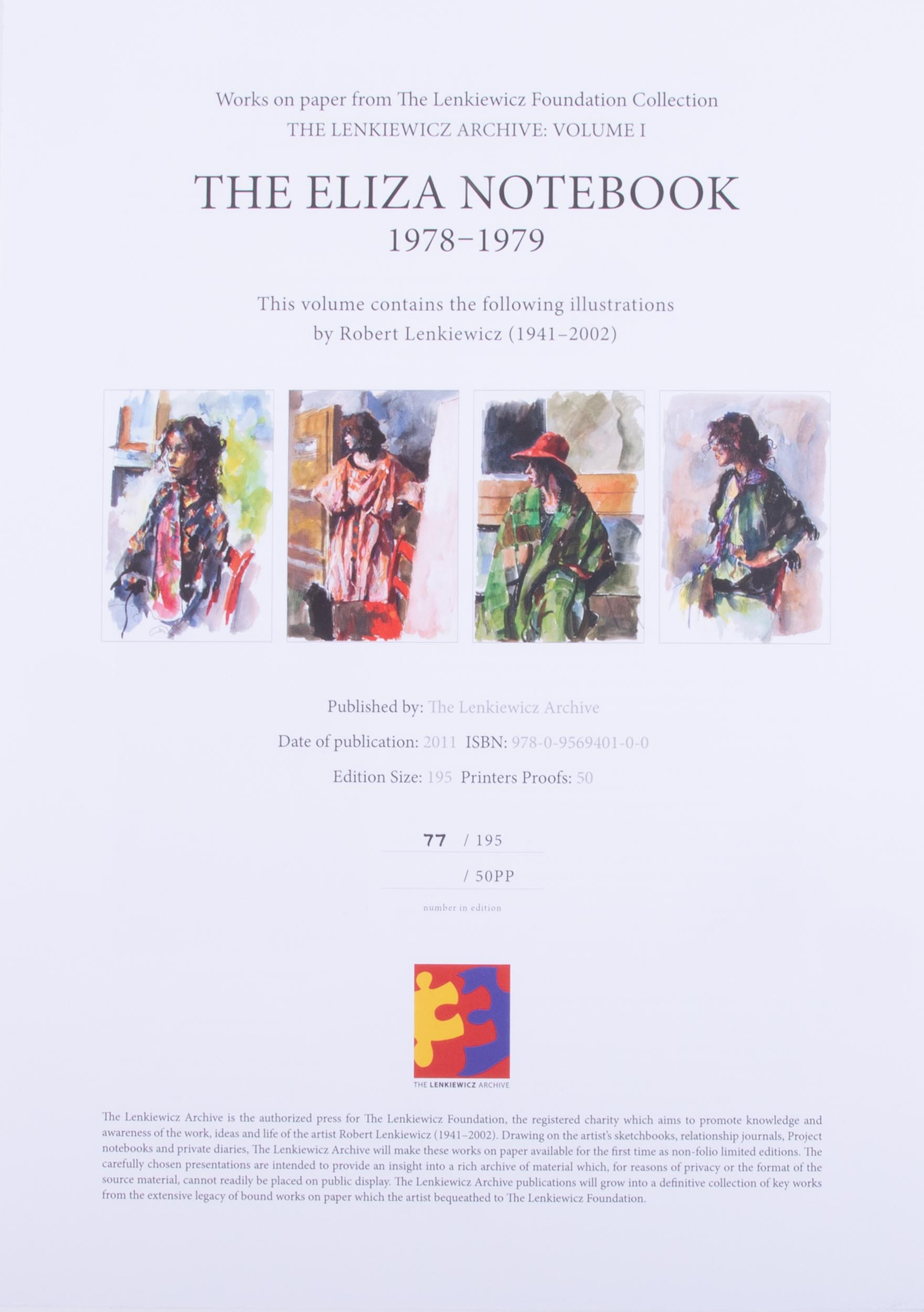 The Lenkiewicz Archive, volume 1, the Eliza Notebook, containing four illustrations, published by - Image 6 of 6