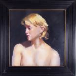Robert Lenkiewicz (1941-2002) oil on canvas, signed twice and inscribed on reverse 'Study