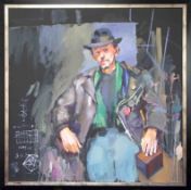 Robert Lenkiewicz (1941-2002) Project 20 Addictive Behaviour, oil on canvas 'A Man In Leather Jacket