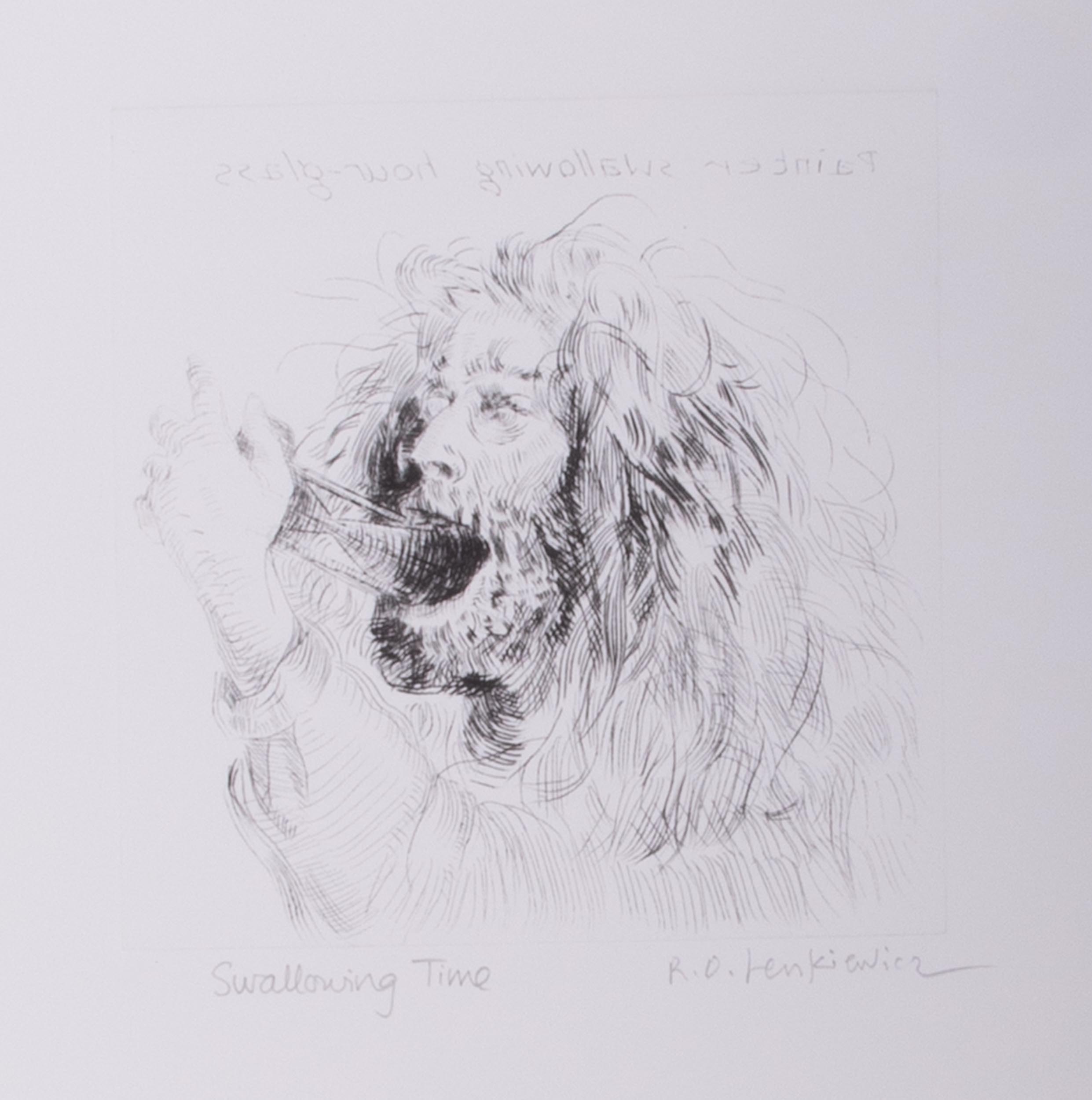 Robert Lenkiewicz (1941-2002), etching, signed and titled Swallowing Time, number 21 of 75,