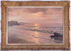 Roger De La Corbiere (1893-1974), oil on canvas, Marine scene, signed, 59cm x 93cm, framed in an