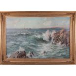 Hugh Percy Heard (19/20th Century), oil on canvas, marine scene, signed, 50cm x 77cm, framed.