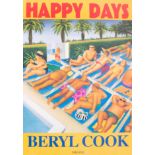 Beryl Cook, 'Happy Days', a rare out of date poster created by her New York publisher