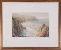 William J.Piper (British c1900-1967), watercolour, Porthcothan, signed, 24cm x 35cm, framed and