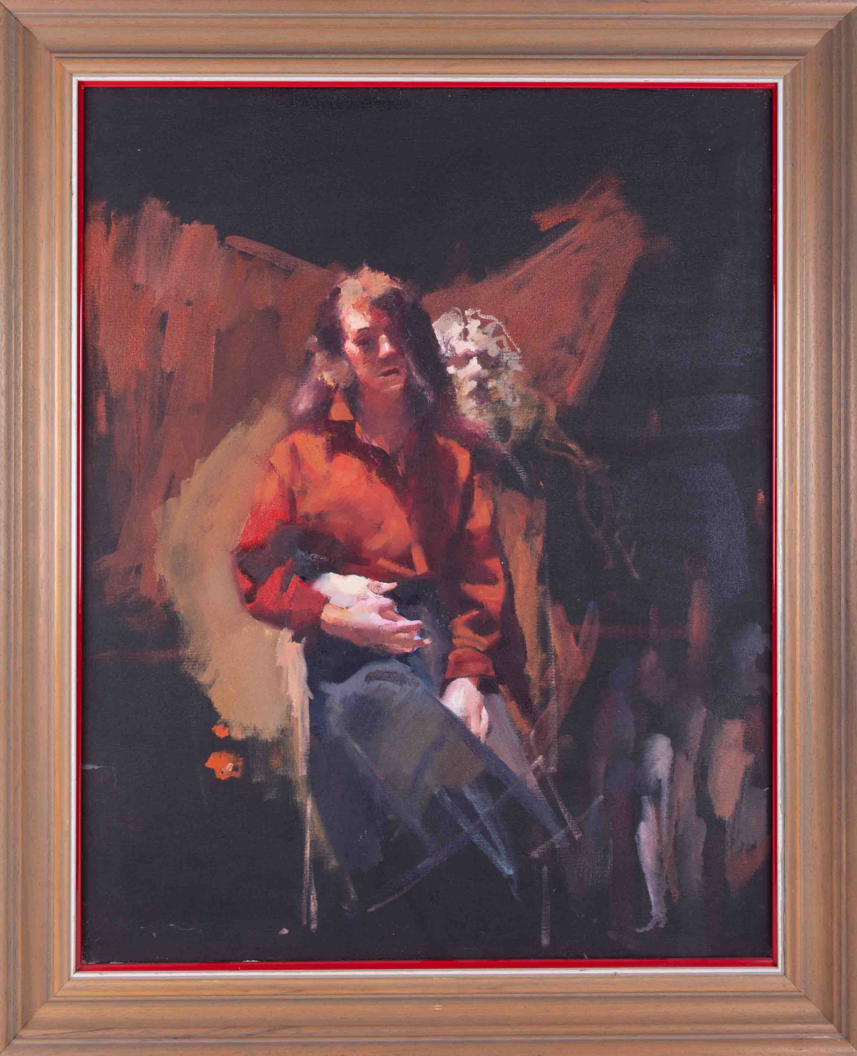 Robert Lenkiewicz (1941-2002) 'Study / Painter With Lenny' oil on canvas, with inscription on