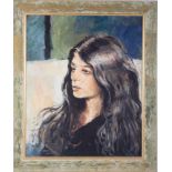 Robert Lenkiewicz (1941-2002) early oil, 'Pat Parker', 18" x 22", framed, overall size 22" x 26"