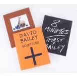 Three hardback books comprising - 8 Minutes Hirst & Bailey, David Bailey- Flowers, Skulls,
