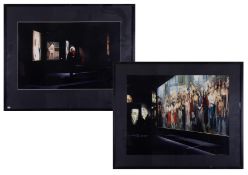 A photograph of the painting Temptation of St Antony and another, framed and glazed, overall size