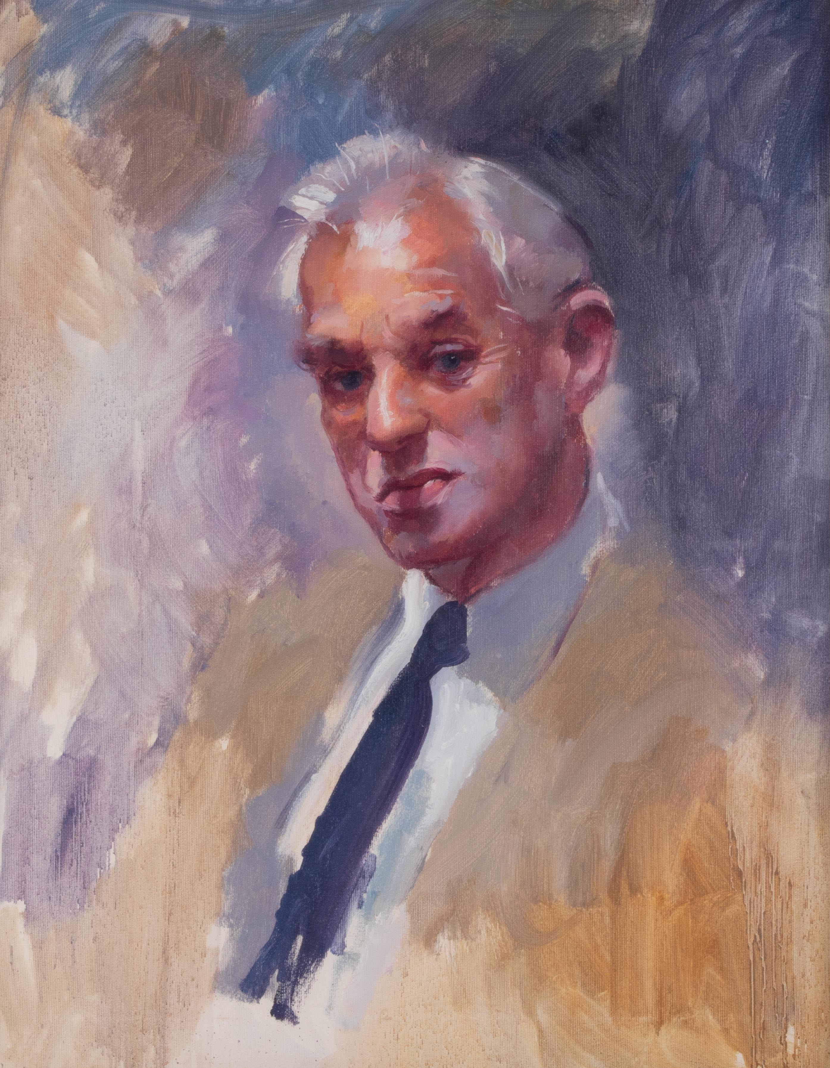 Robert Lenkiewicz (1941-2002), 'Mr Avery', oil on canvas, signed and inscribed on reverse, 'A J - Image 2 of 4