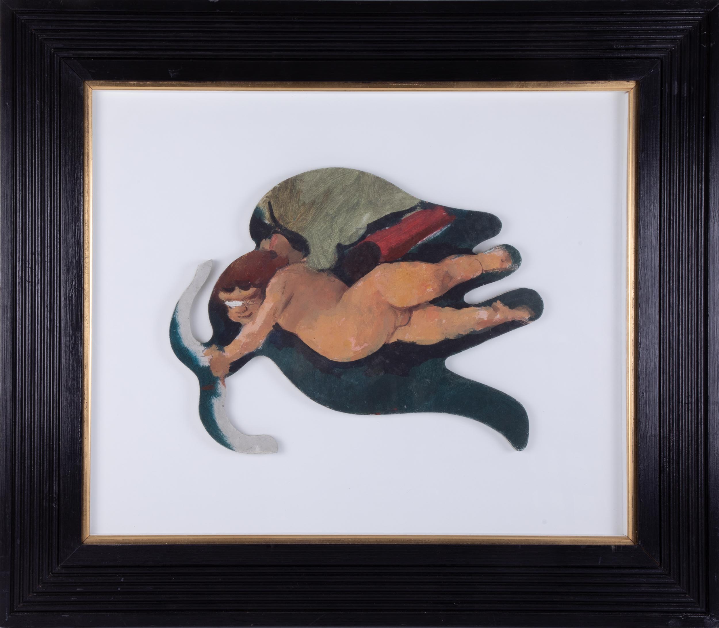 Robert Lenkiewicz (1941-2002), oil painting, titled on reverse 'Lenkiewicz' Cupid dies at the hand