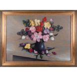 George Reekie (20th Century) British, 'A still life Flowers', 51cm x 70cm, framed.