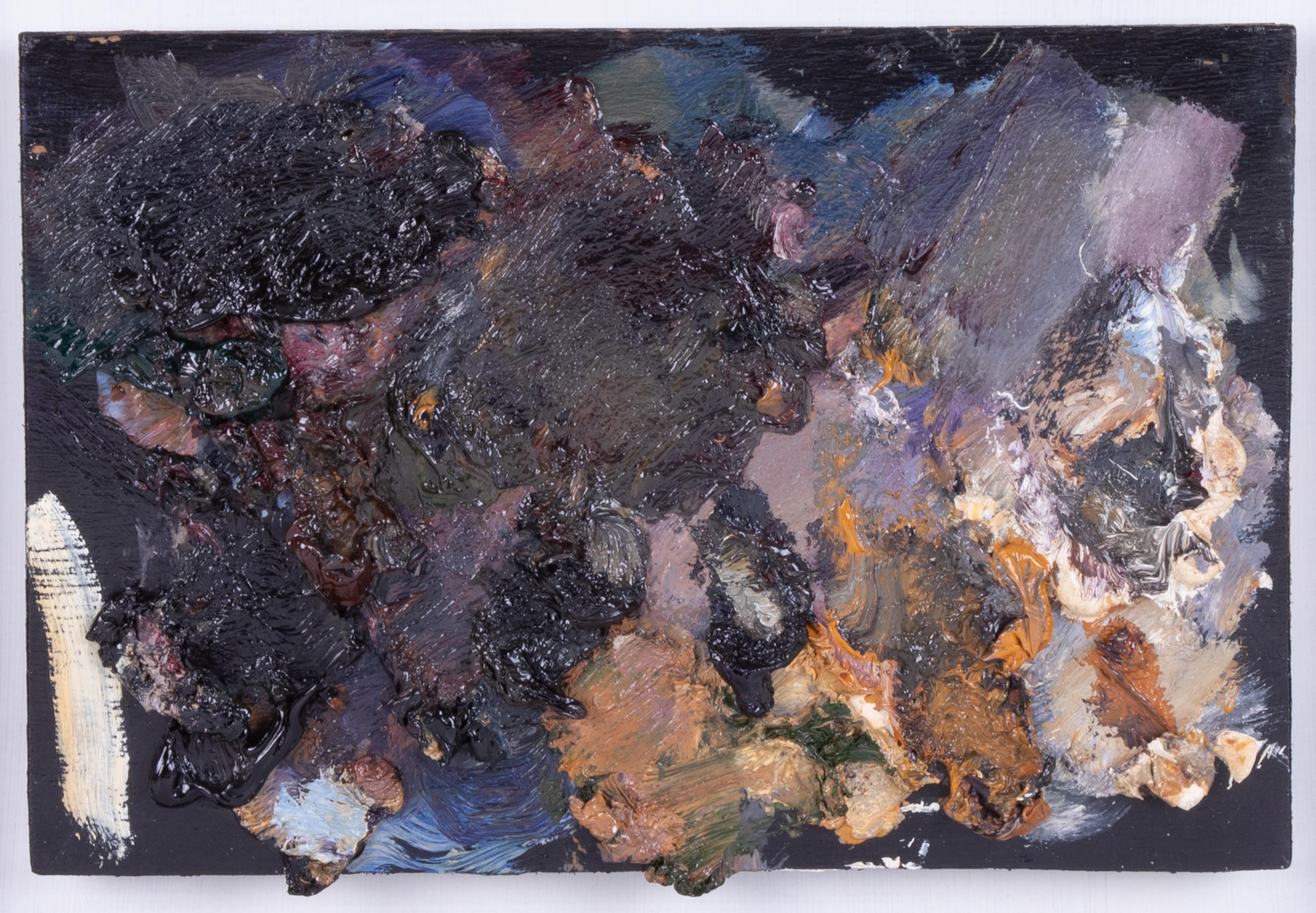 An original artist palette recovered from the studio of Robert Lenkiewicz cleaned, restored - Image 2 of 2