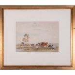 A.Bennett, watercolour, circa 1880, inscribed 'Colwich', Cattle, signed, 25cm x 35cm, framed and