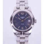 Tissot, a ladies stainless steel wristwatch, the dial marked 1853, PR50 with date. Condition reports