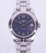 Tissot, a ladies stainless steel wristwatch, the dial marked 1853, PR50 with date. Condition reports