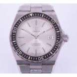 Omega, gent's stainless steel Seamaster automatic wristwatch with bezel. Condition reports are
