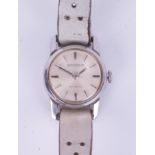Jaeger-Le-Coultre, ladies automatic stainless steel wristwatch with strap. Condition reports are