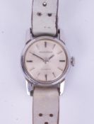 Jaeger-Le-Coultre, ladies automatic stainless steel wristwatch with strap. Condition reports are