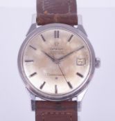 Omega, a vintage gent's automatic Constellation chronometer with date. Condition reports are offered