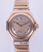 Rolex, a 1930's wristwatch, the dial marked 'Rolex Oyster' hexagonal shaped case, second dial,
