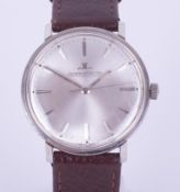 Jaeger-Le-Coultre, vintage gent's stainless steel wristwatch, the backplate numbered 1127033 with