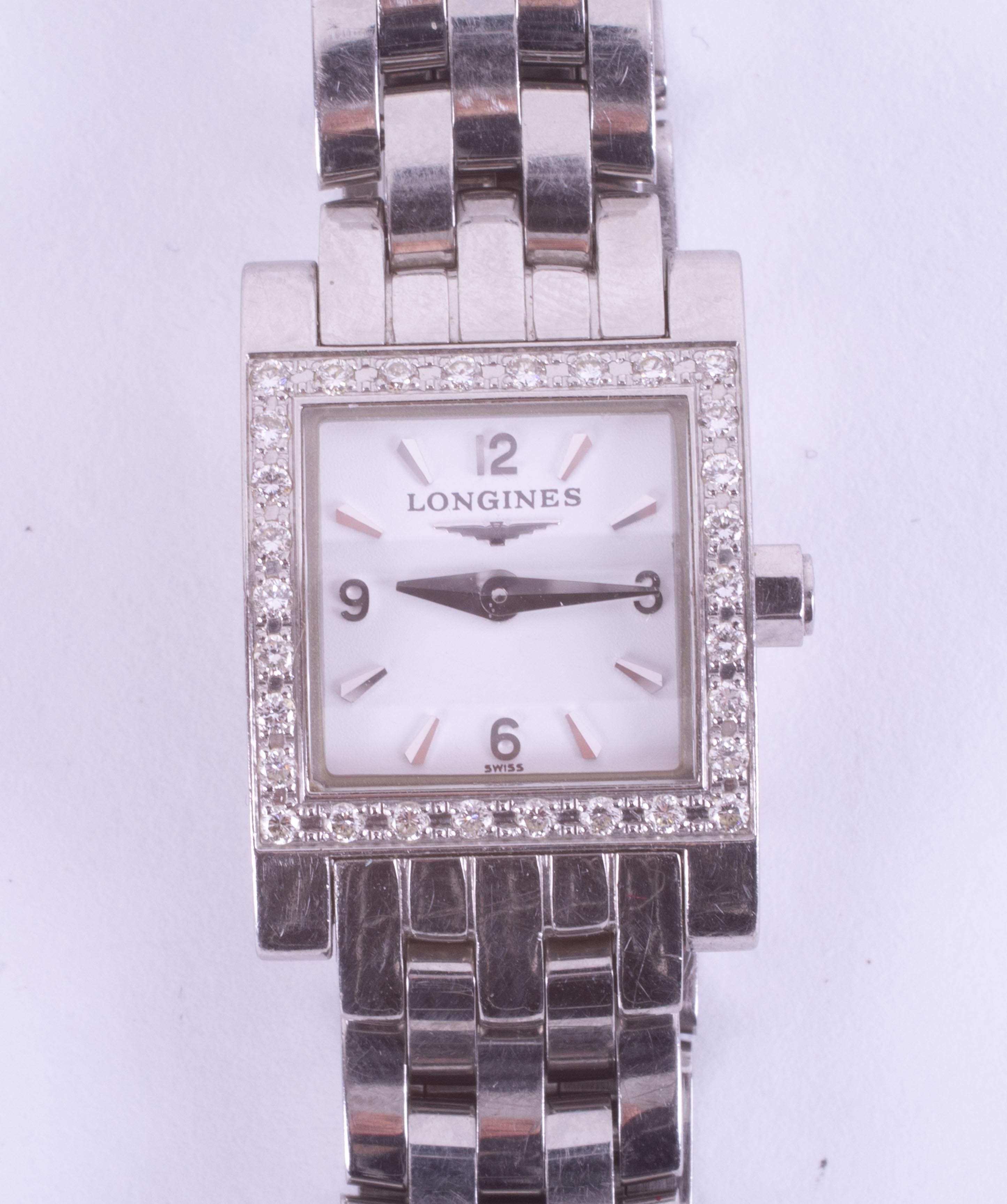 Longines, a ladies stainless steel wristwatch, backplate numbered 05 1610,30190069.
