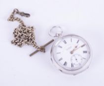 A 19th Century silver open face pocket watch, the dial marked J.G.Graves of Sheffield, The Express