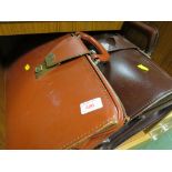 TWO LEATHER DOCUMENTS BAGS.