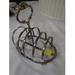 London silver five-division toast rack, 5.4 ozt