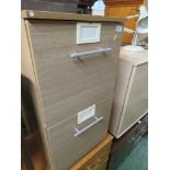 WOOD EFFECT TWO-DRAWER FILING CABINET