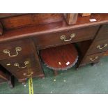 LOW STAINED OAK CIRCULAR OCCASIONAL TABLE