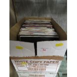 VINYL 45S - BOX OF MAINLY 70S - APPROXIMATELY ONE HUNDRED INCLUDING STONES, KRAFTWERK, AC/DC,