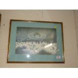REPRODUCTION PRINT 'THE WATER SPRITE AFTER TH. KITTELSEN, FRAMED AND GLAZED