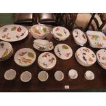 SELECTION OF ROYAL WORCESTER WILD HARVEST TABLE WARE INCLUDING FLAN DISH, BAKING DISH, PLATES AND
