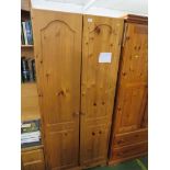 COMPOSITE PINE TWO-DOOR WARDROBE.