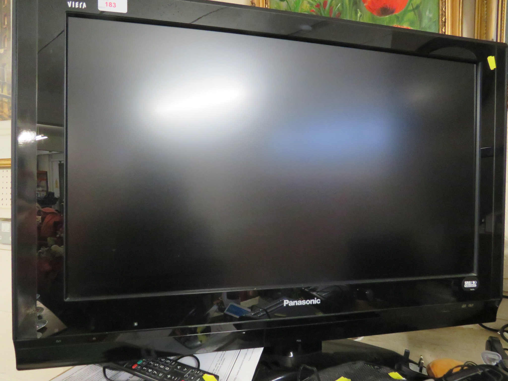 Panasonic Viera 32 inch LCD television with remote and manual.